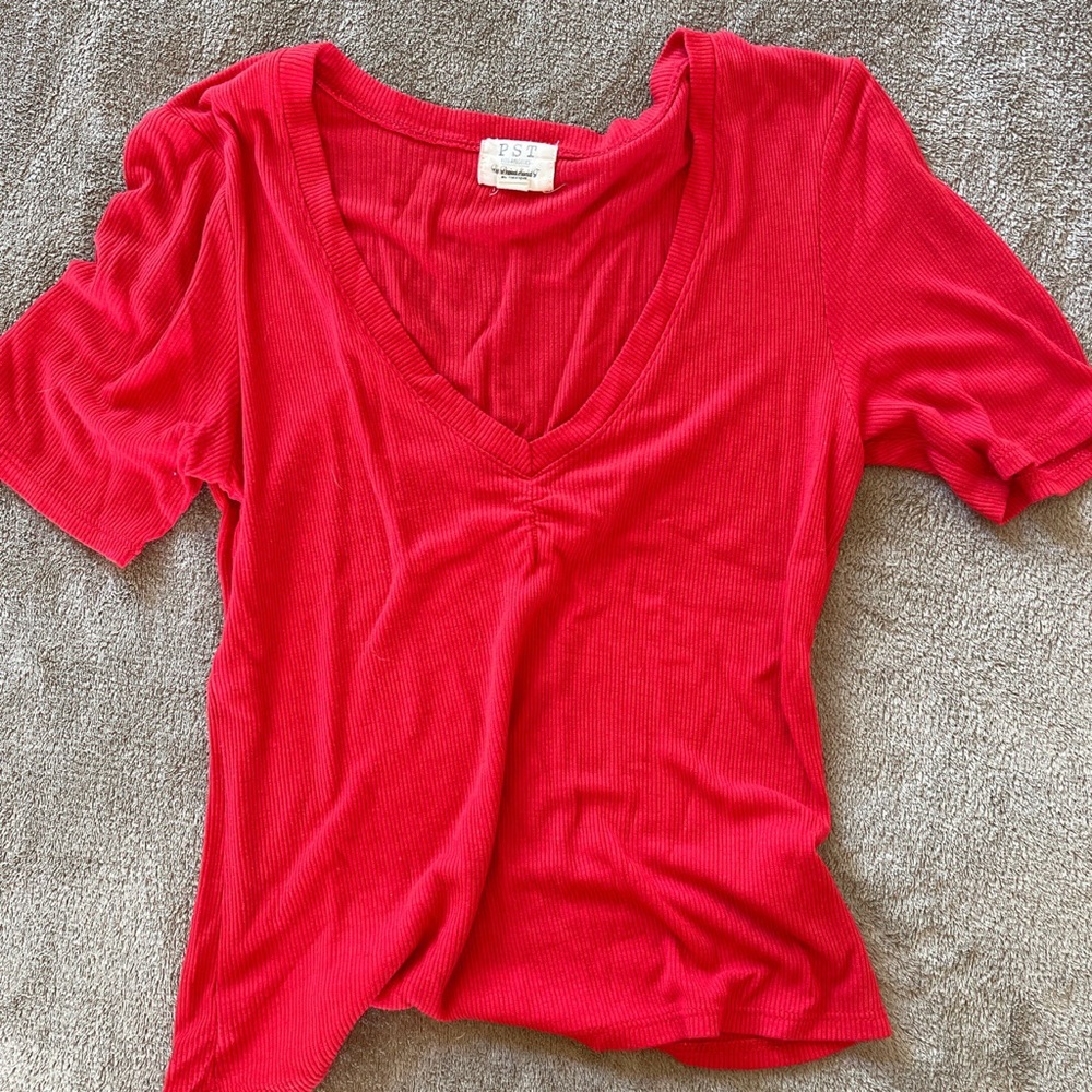 Nordstrom Red Tee